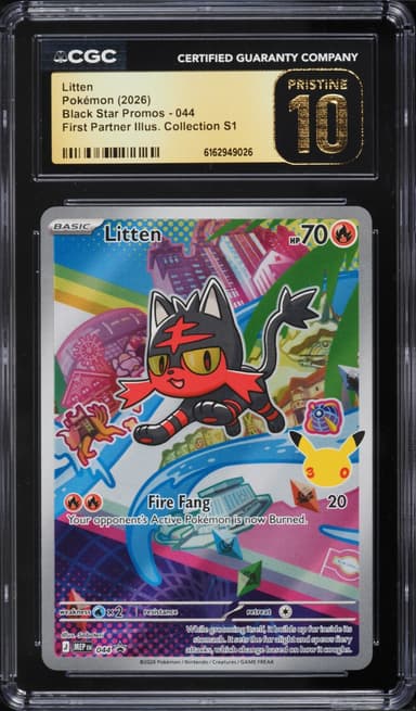 Pokemon Mega Evolution Promo First Partner Illustration Full Art Litten