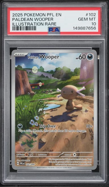 Pokemon Mega Evolution Phantasmal Flames IR Paldean Wooper #102