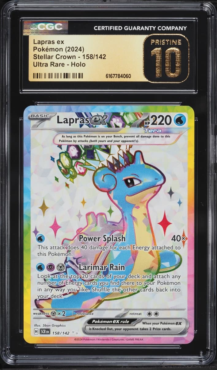 Pokemon Scarlet & Violet Stellar Crown Full Art Lapras Ex #158