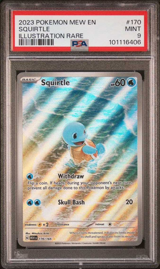 2023 #170 Squirtle PSA 9 Mew EN-