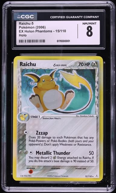 Pokemon EX Holon Phantoms Holo Raichu #15