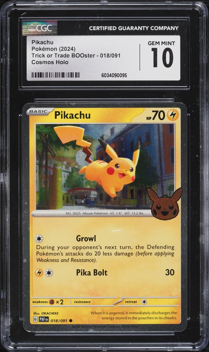 Pokemon Scarlet & Violet Paldean Fates Trick Or Trade Holo Pikachu #18