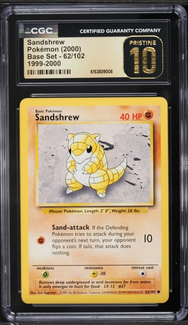 1999-2000 Pokemon Base Set Sandshrew #62