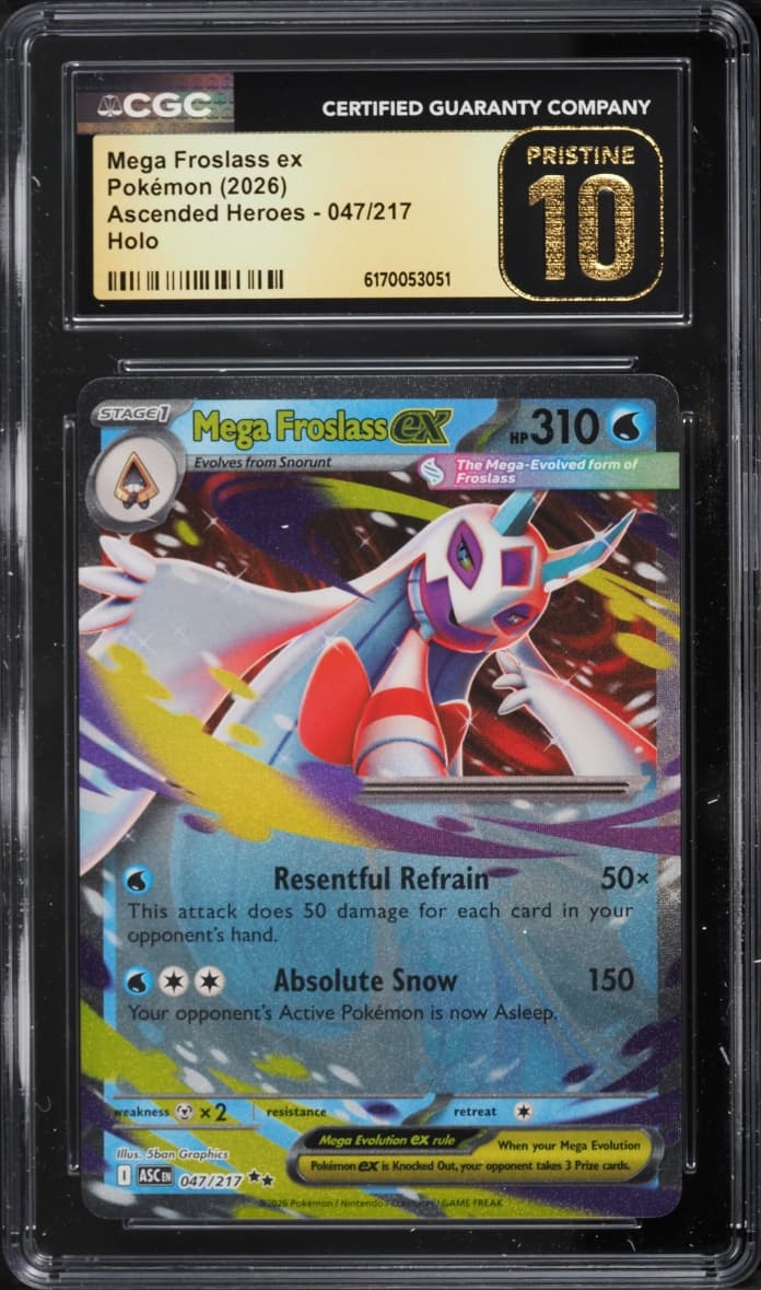 Pokemon Mega Evolution Ascended Heroes Holo Mega Froslass Ex #47