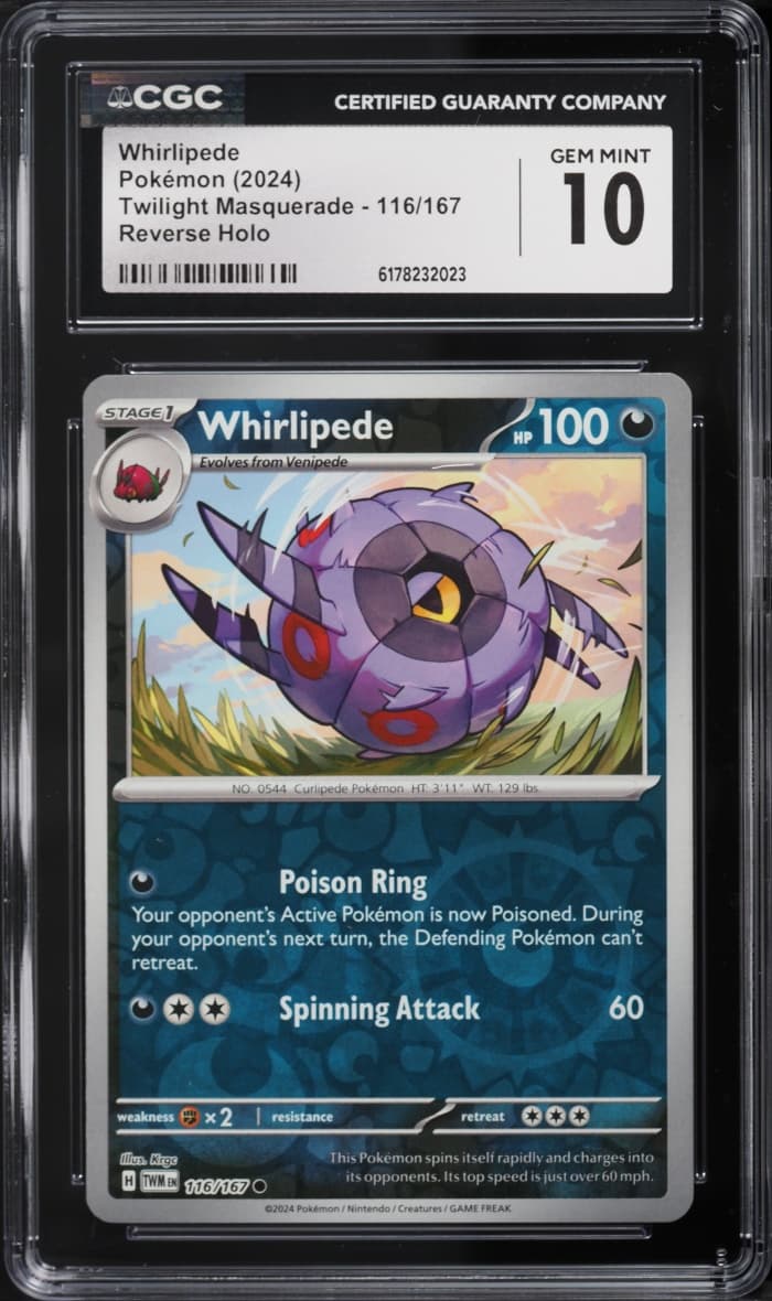 Pokemon Scarlet & Violet Twilight Masquerade Reverse Holo Whirlipede #116
