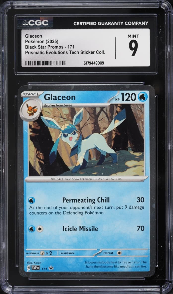 Pokemon Scarlet & Violet Promo Prismatic Evolution Tech Sticker Glaceon #171