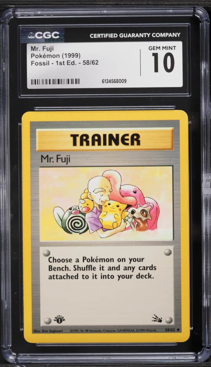 Pokemon Fossil 1st Edition Mr. Fuji #58