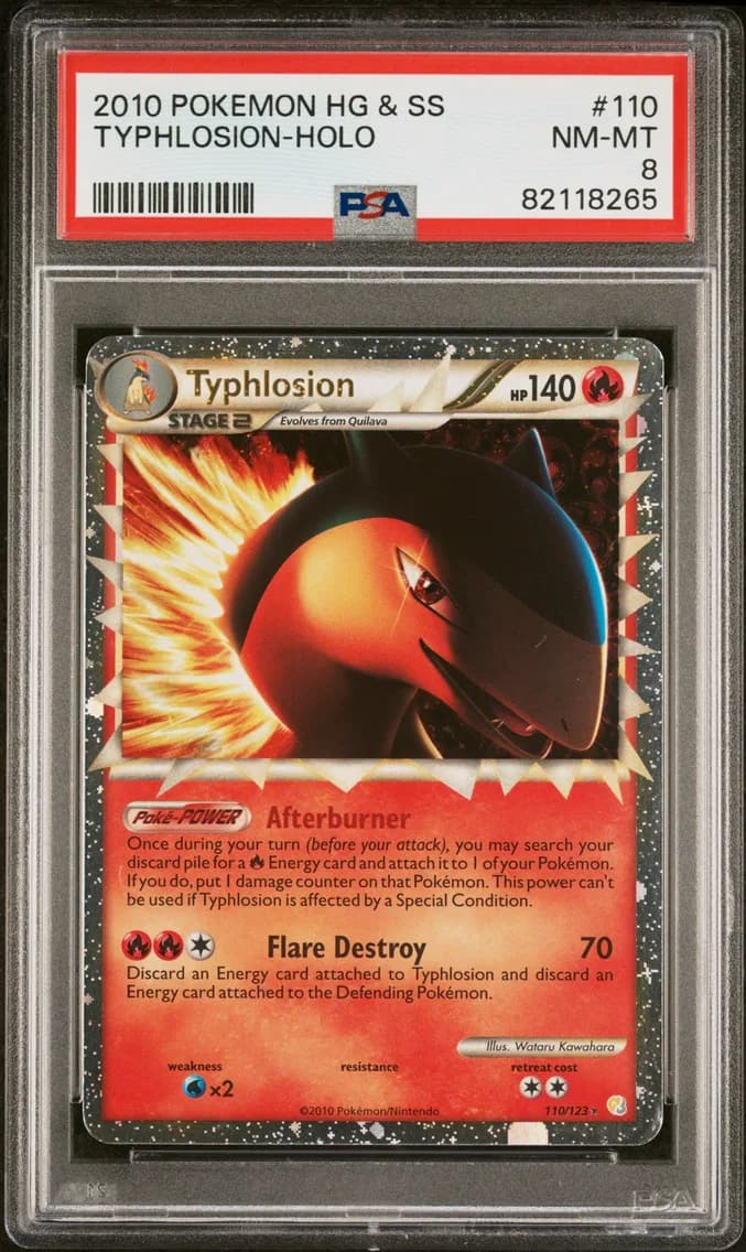 2010 #110 Typhlosion-Holo PSA 8 
