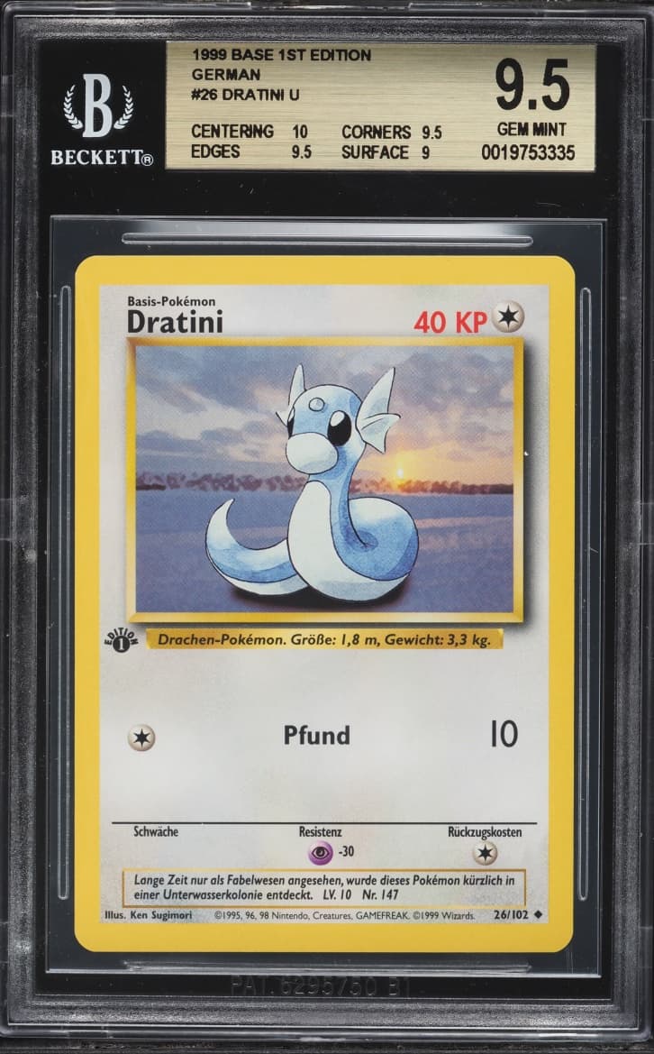 Pokemon German Base Set 1st Edition Dratini #26