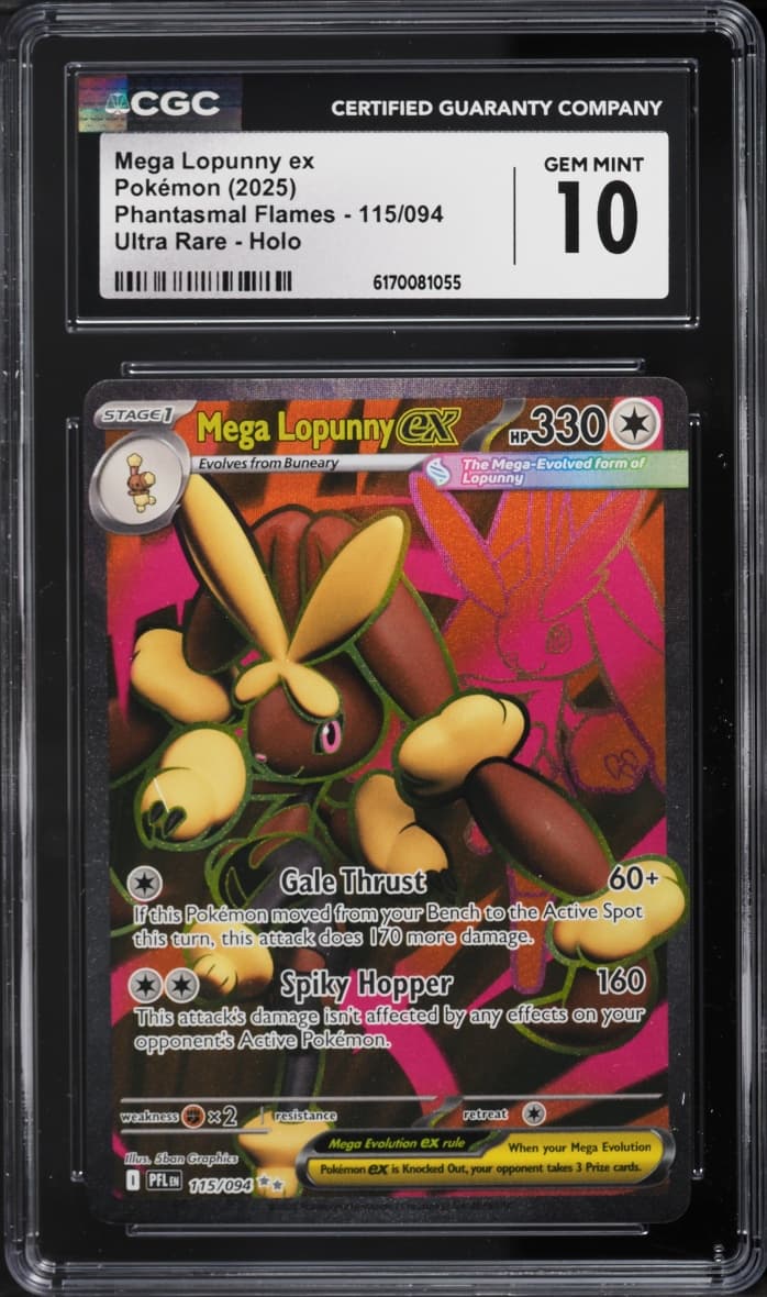 Pokemon Mega Evolution Phantasmal Flames Full Art Mega Lopunny ex #115