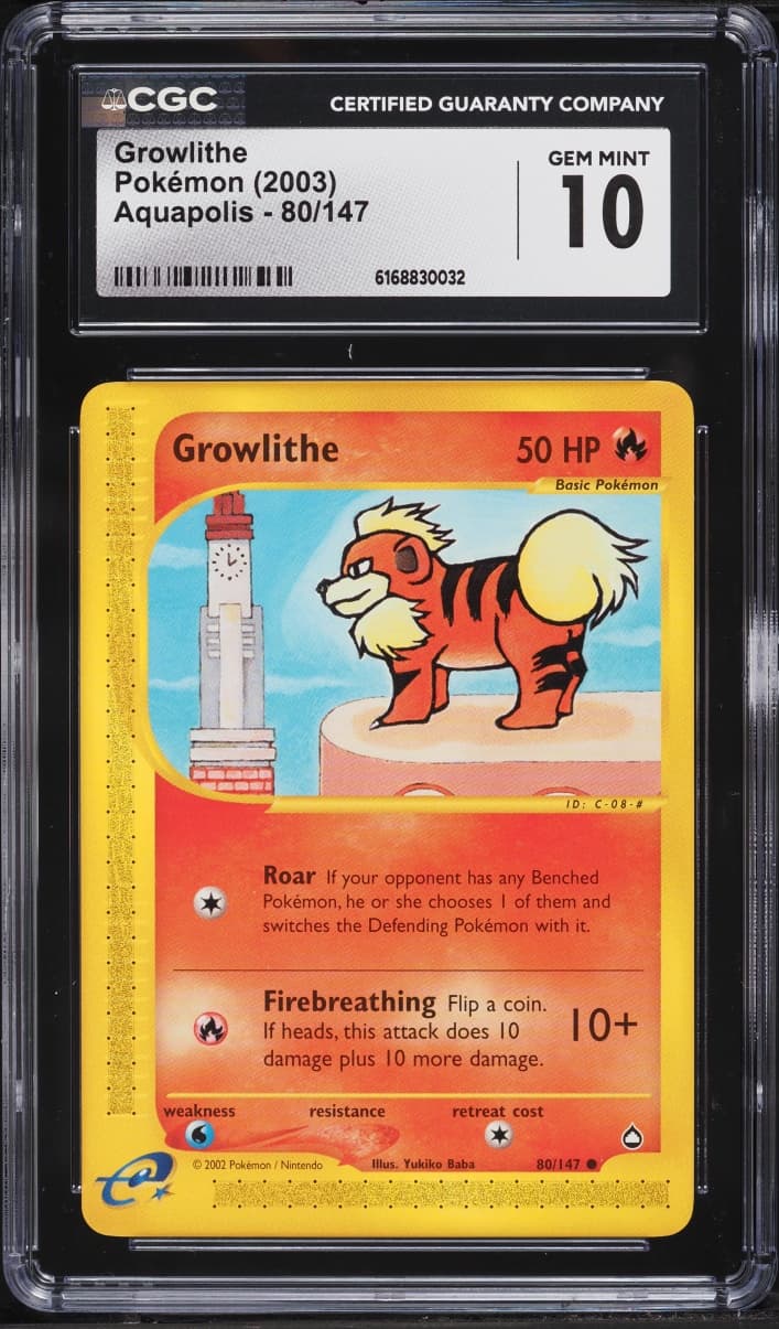 Pokemon Aquapolis Growlithe #80