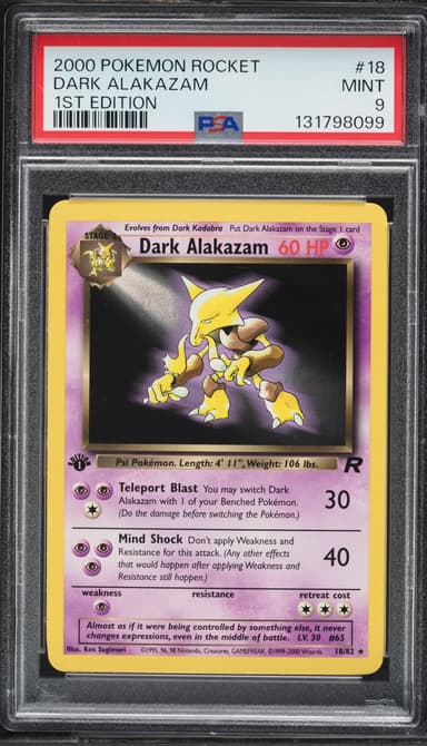 Team Rocket 1st Edition Dark Alakazam MINT