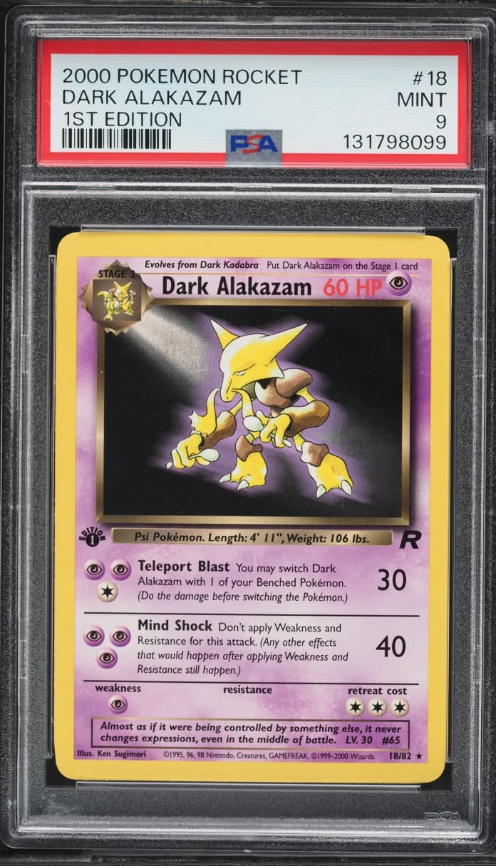 Team Rocket 1st Edition Dark Alakazam MINT