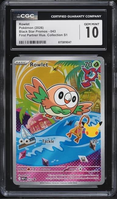 Pokemon Mega Evolution Promo First Partner Illustration Full Art Rowlet #43
