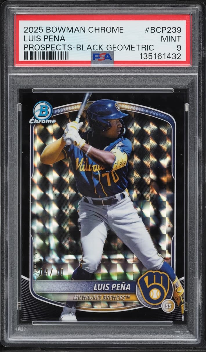 Bowman Chrome Black Geometric Luis Pena PROSPECT /10 #BCP-239