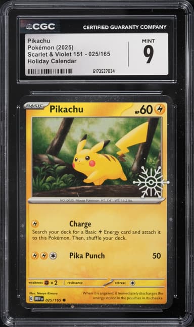 Pokemon Scarlet & Violet 151 Holiday Calendar Pikachu #25