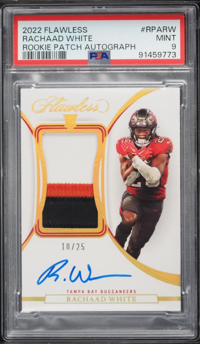 Panini Flawless Rachaad White ROOKIE PATCH AUTO /25 #RPARW