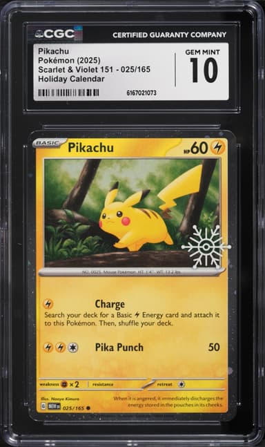 Pokemon Scarlet & Violet 151 Holiday Calendar Pikachu #25