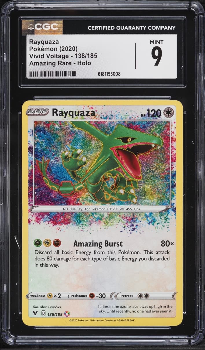 Pokemon Sword & Shield Vivid Voltage Amazing Rare Rayquaza #138
