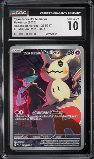 Pokemon Mega Evolution Ascended Heroes IR Team Rocket's Mimikyu #238