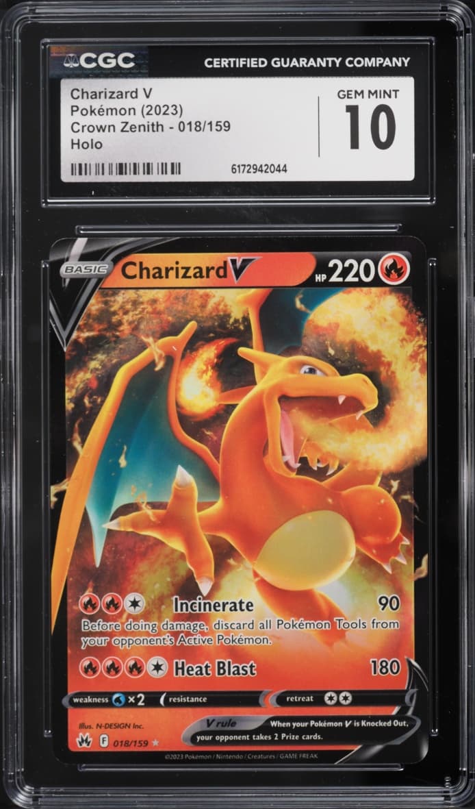 Pokemon Sword & Shield Crown Zenith Holo Charizard V #18