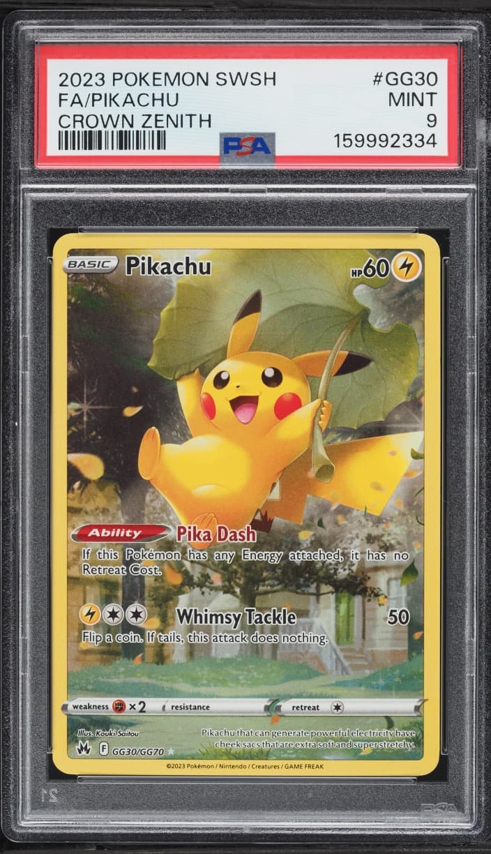 Pokemon Sword & Shield Crown Zenith Galarian Gallery Alt Art Pikachu #GG30