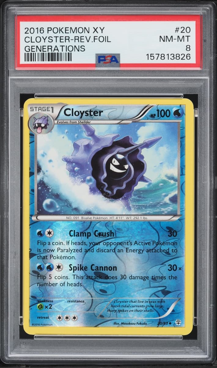 Pokemon XY Generations Reverse Holo Cloyster #20