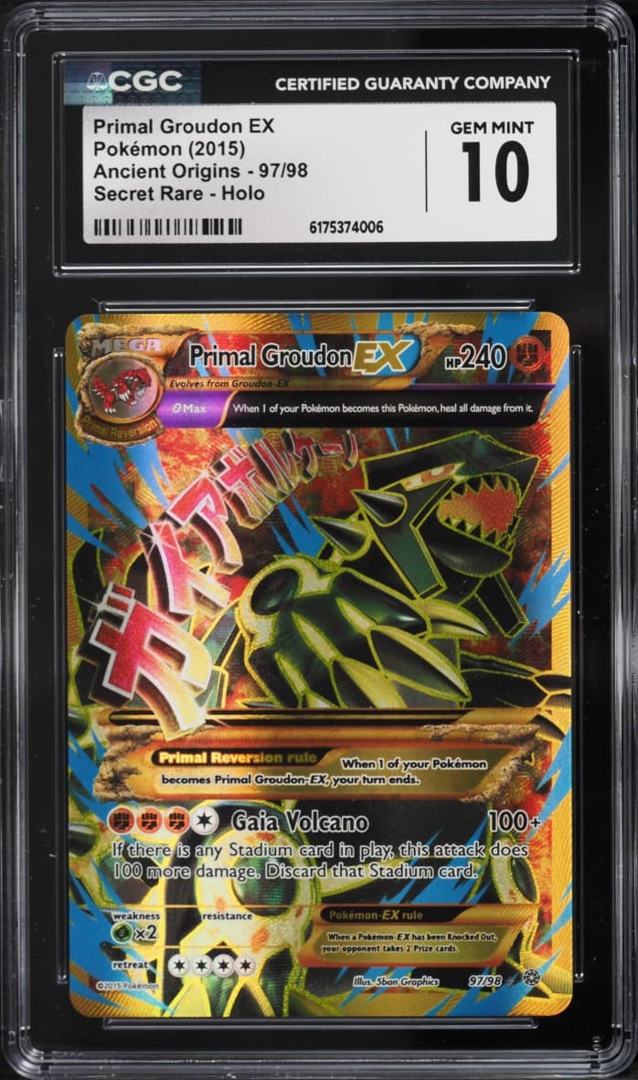 Pokemon XY Ancient Origins Full Art Primal Groudon EX #97