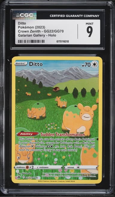 Pokemon Sword & Shield Crown Zenith Galarian Gallery Full Art Ditto #GG22