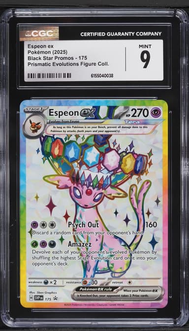 Pokemon Scarlet & Violet Promo Prismatic Evolutions Figure Full Art Espeon ex #175