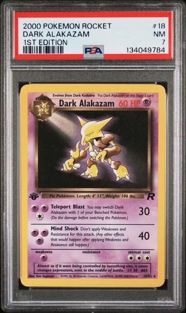 Dark Alakazam 1st Edition