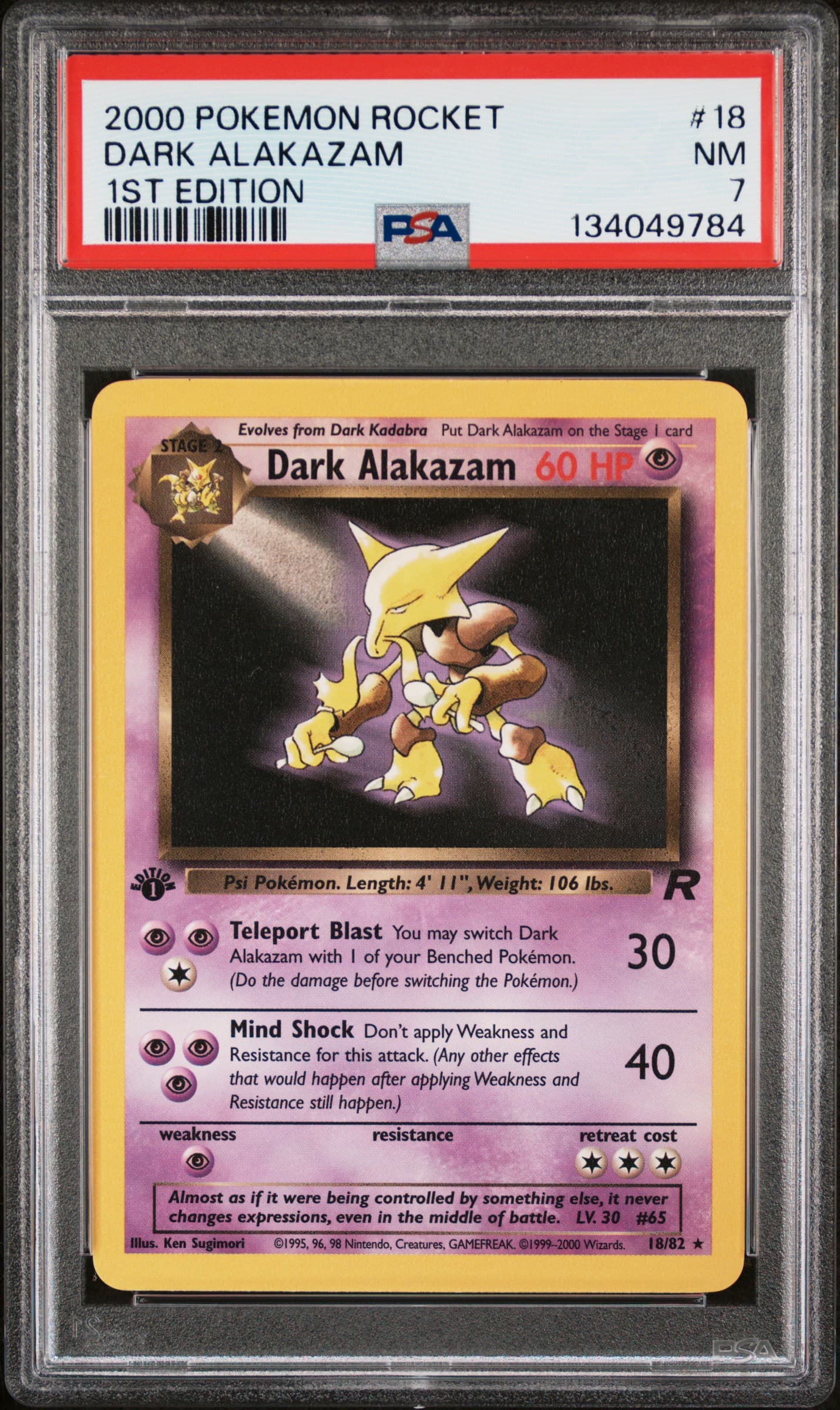 Dark Alakazam 1st Edition