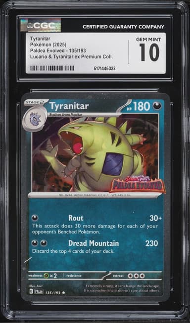 Pokemon Scarlet & Violet Paldea Evolved Premium Collection Tyranitar #135