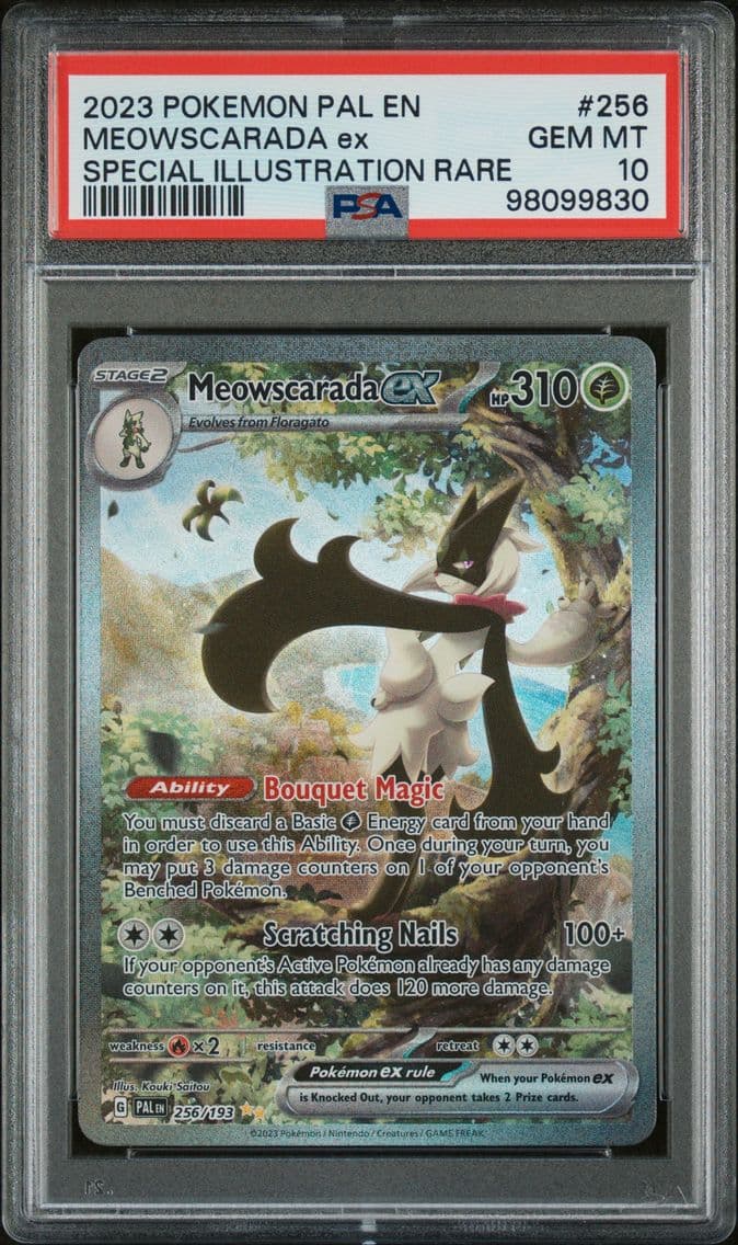 2023 #256 Meowscarada EX PSA 10 