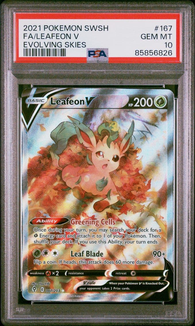 2021 #167 Full Art/Leafeon V PSA