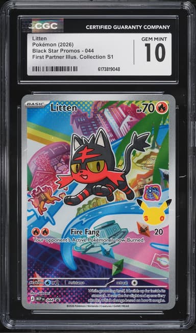 Pokemon Mega Evolution Promo First Partner Illustration Full Art Litten #44