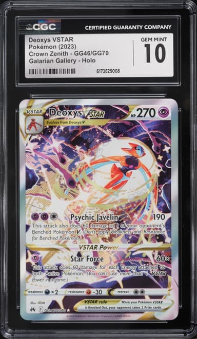 Pokemon Sword & Shield Crown Zenith Alt Art Deoxys VSTAR #GG46