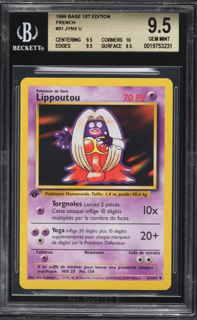 Pokemon French Base Set 1st Edition Jynx #31