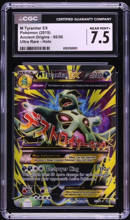 Pokemon XY Ancient Origins Full Art Tyranitar EX #92