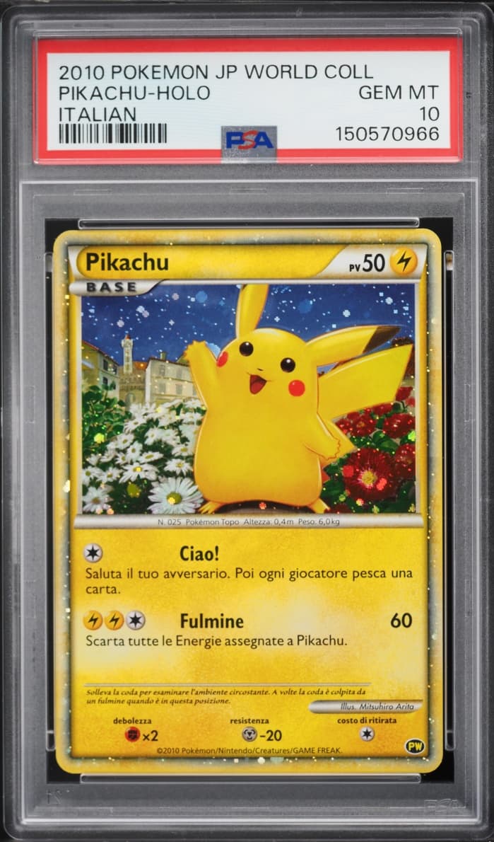 Pokemon Italian Heartgold & Soulsilver World Collection Holo Pikachu