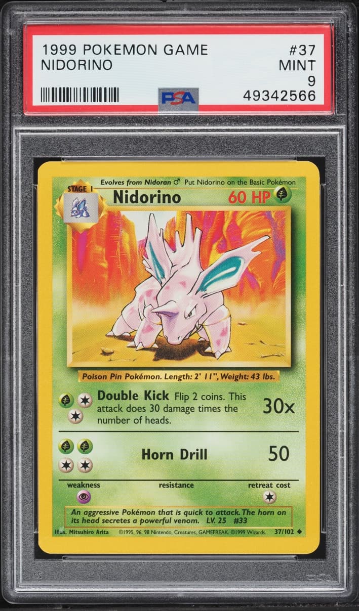 Pokemon Base Set Nidorino #37