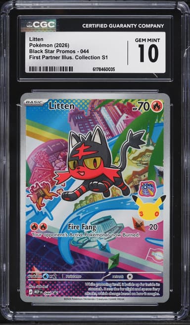 Pokemon Mega Evolution Promo First Partner Illustration Full Art Litten #44