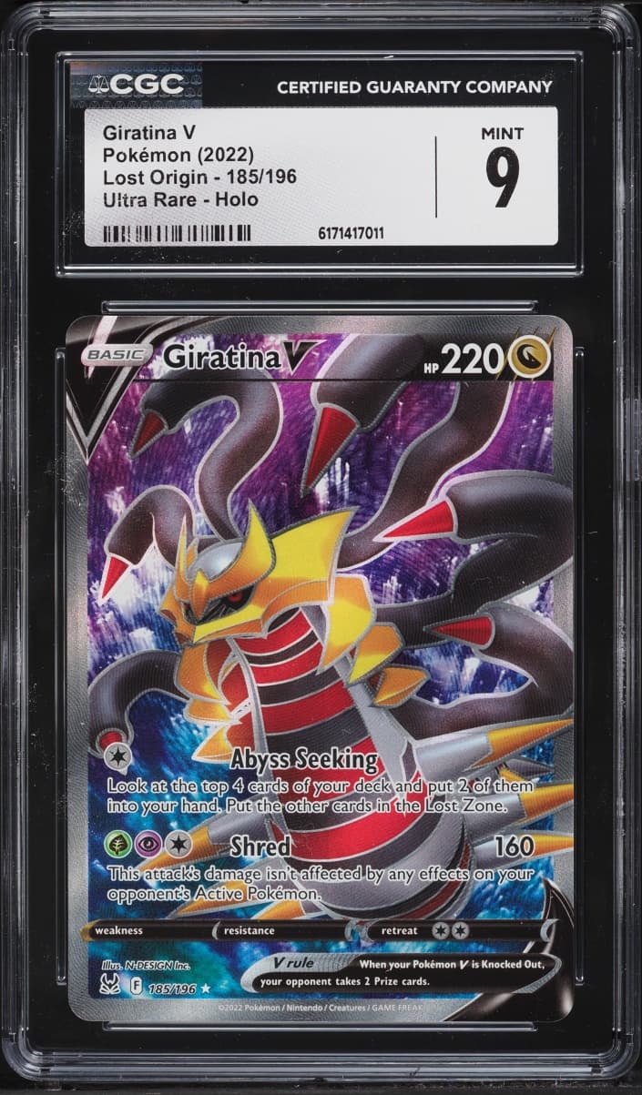 Pokemon Sword & Shield Lost Origin Full Art Giratina V #185