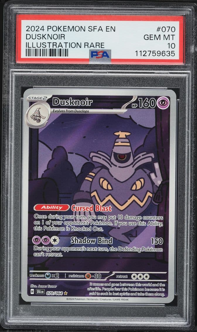 2024 #070 Dusknoir PSA 10 Sfa EN