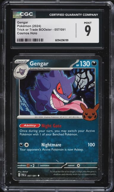 Pokemon Scarlet & Violet Paldean Fates Trick Or Trade Holo Gengar #57