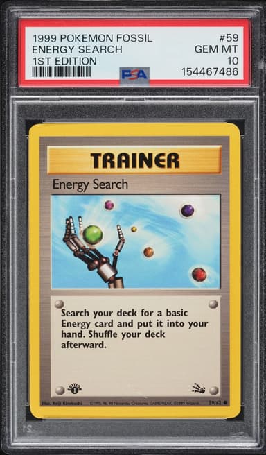 Pokemon Fossil 1st Edition Energy Search #59