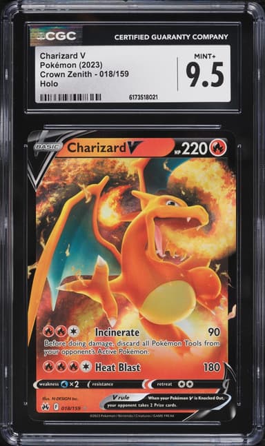 Pokemon Sword & Shield Crown Zenith Holo Charizard V #18