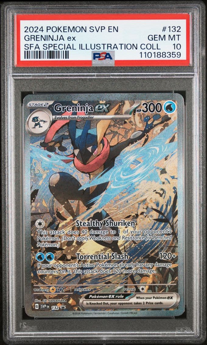 2024 #132 Greninja EX PSA 10 Svp