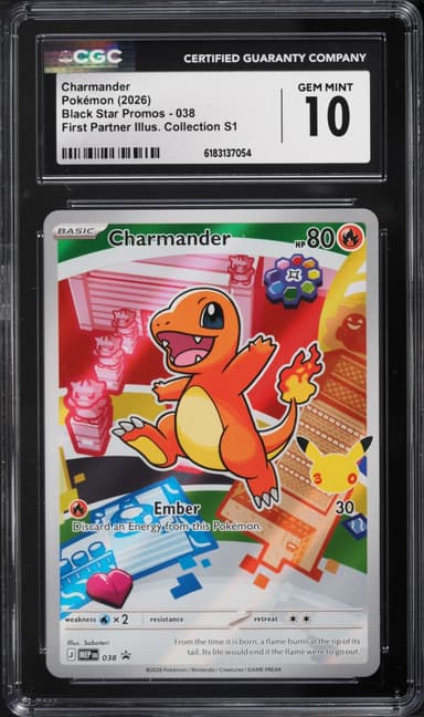Pokemon Mega Promo First Partner Illustration S1 Full Art Charmander #38