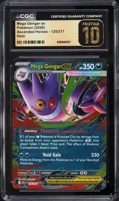 Pokemon Mega Evolution Ascended Heroes Holo Mega Gengar ex #125